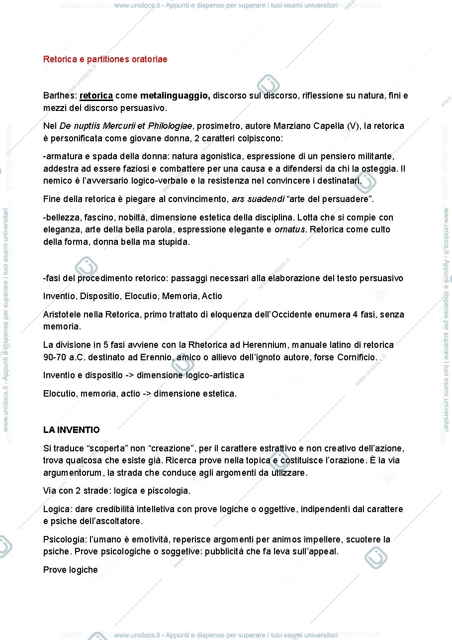 Anteprima pagina 1 — riassunti manuale secondo monografico letteratura latina 1