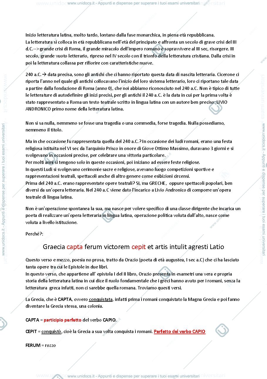 Anteprima pagina 2 — Letteratura Latina