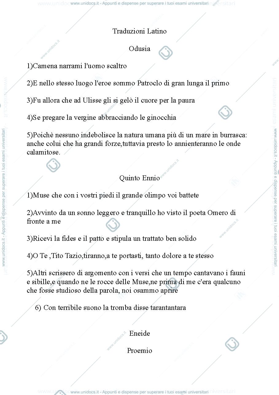 Anteprima pagina 1 — Traduzioni Testi latino