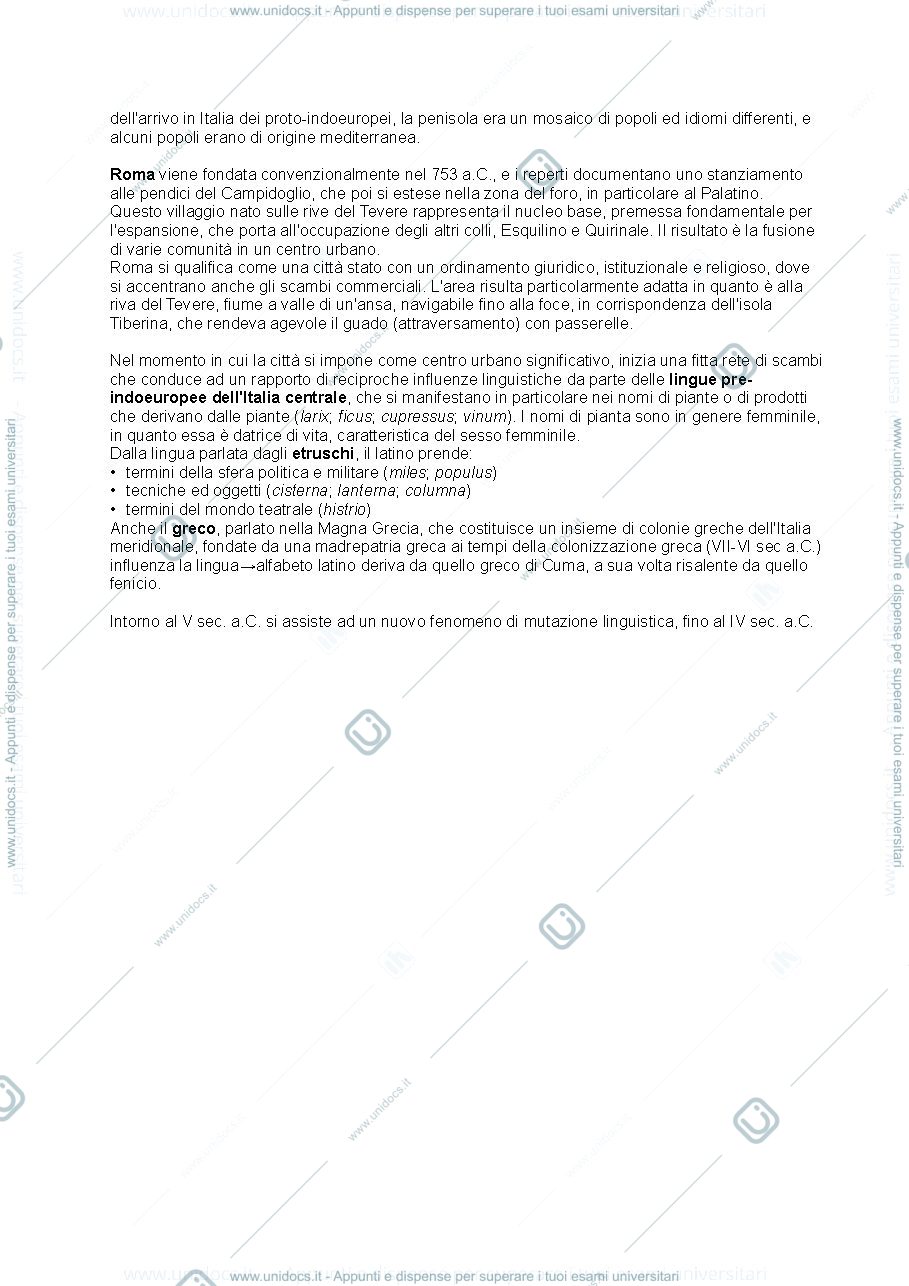 Anteprima pagina 2 — Dispensa lingua latina (professoressa Ricci)