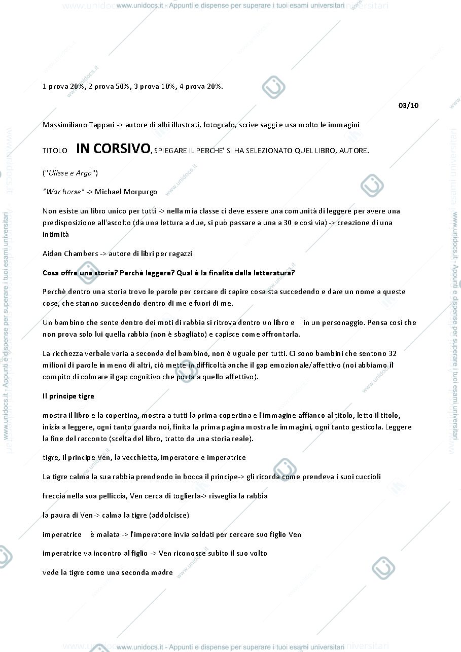 Anteprima pagina 2 — Corso del 1° anno di Letteratura per l'infanzia