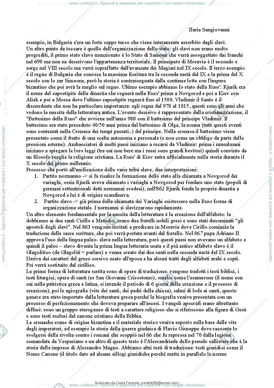 Anteprima pagina 3 — Appunti di letteratura russa 1
