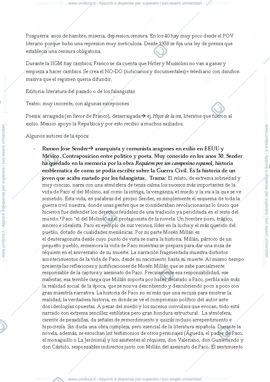Anteprima pagina 3 — APPUNTI DI LETTERATURA SPAGNOLA CONTEMPORANEA 20/21