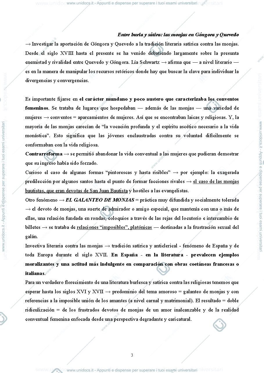Anteprima pagina 3 — Saggi critici Letteratura Spagnola A
