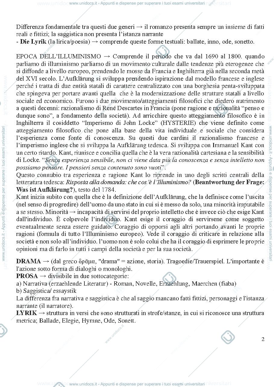 Anteprima pagina 2 — Letteratura tedesca Moduli A e B