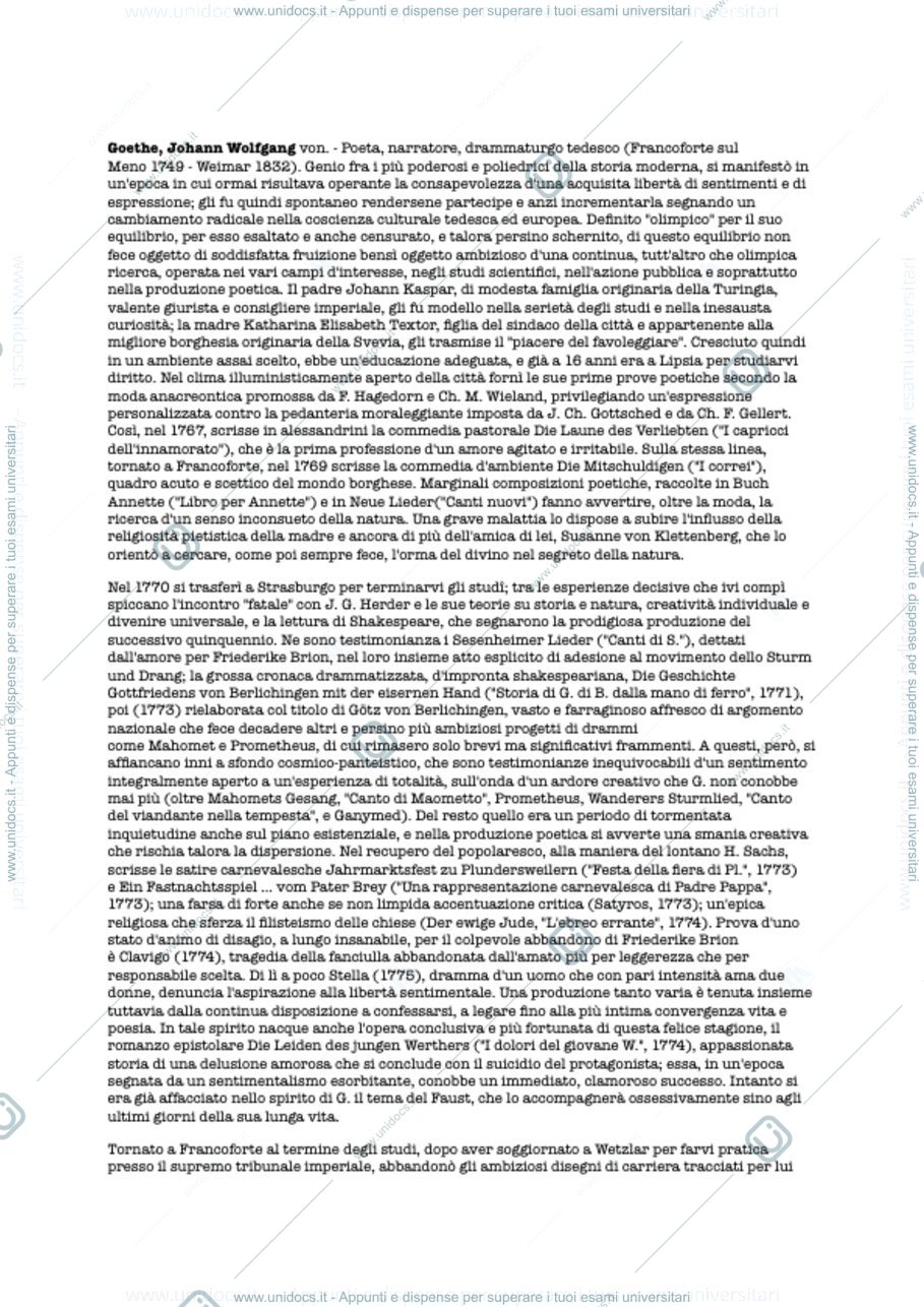 Anteprima pagina 1 — Letteratura Tedesca