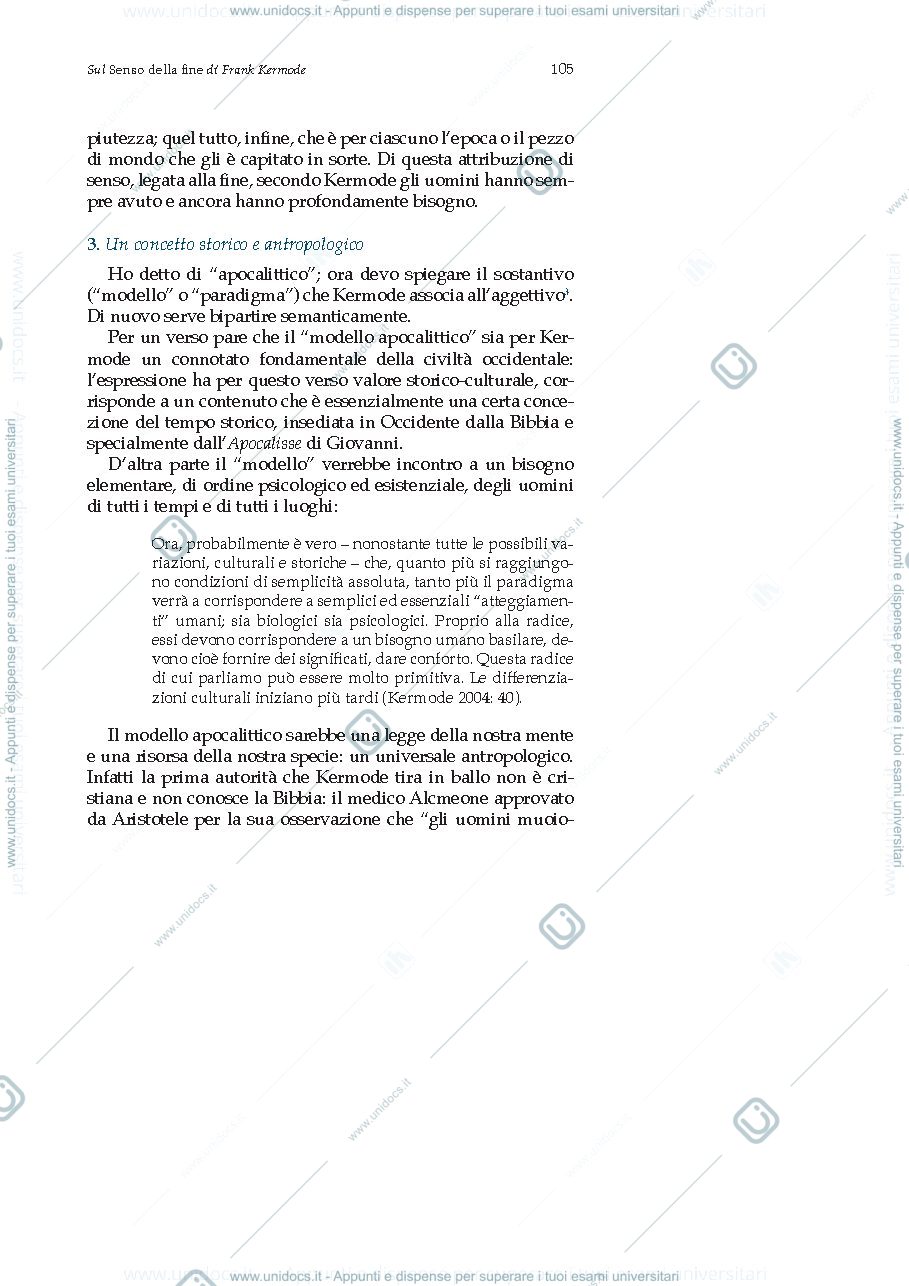 Anteprima pagina 3 — Sul senso della fine 