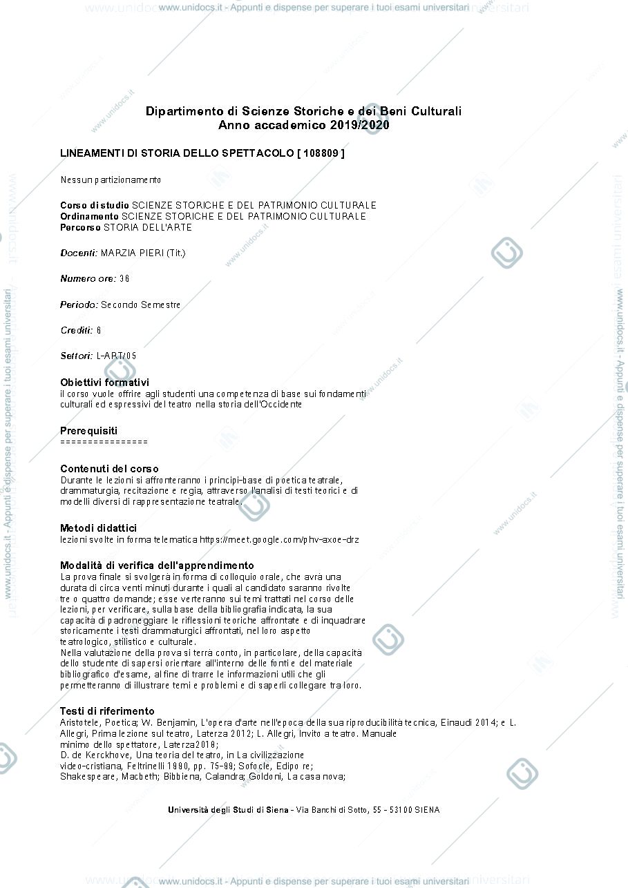Anteprima pagina 1 — programma