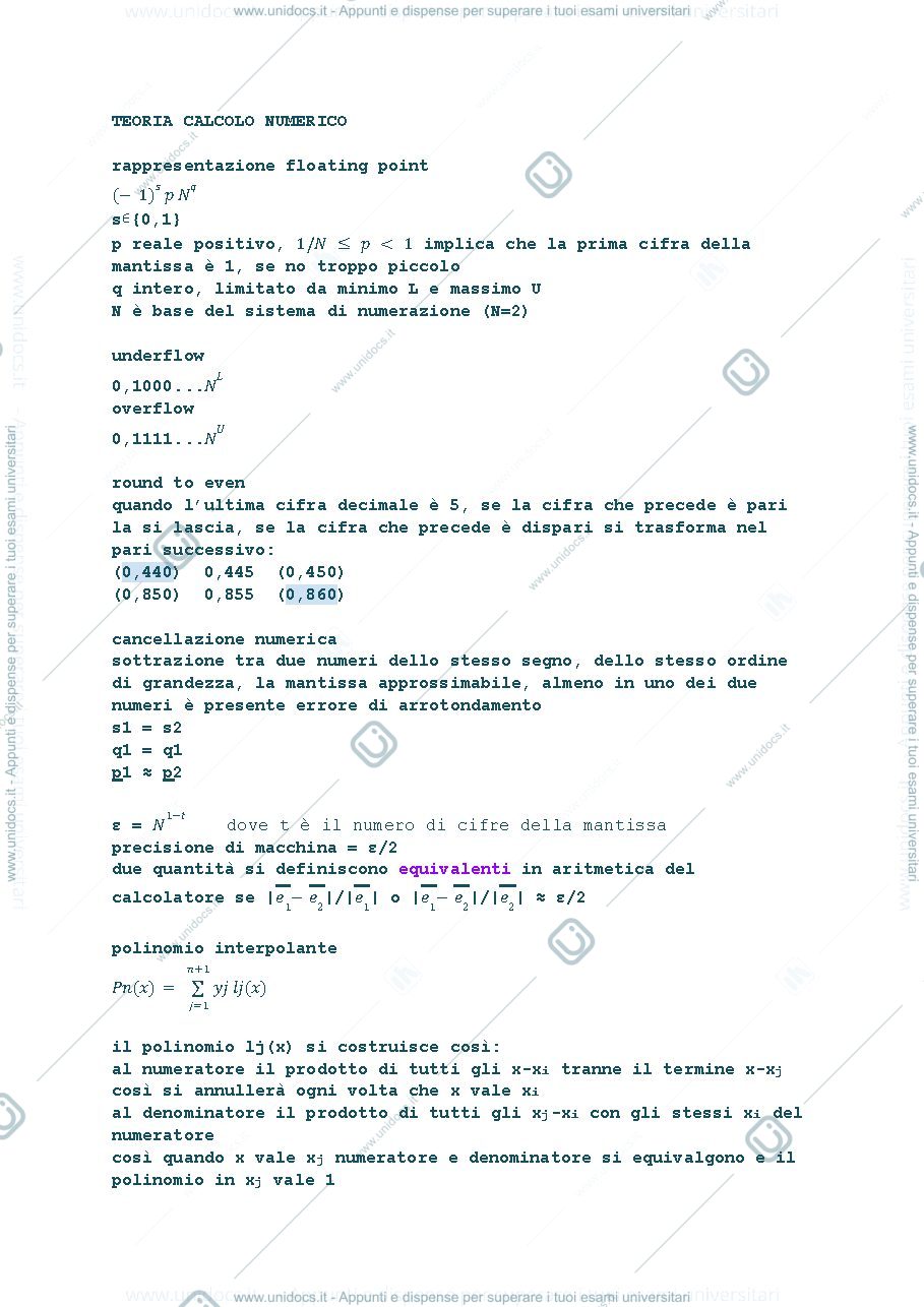 Anteprima pagina 1 — Riassunto Algebra
