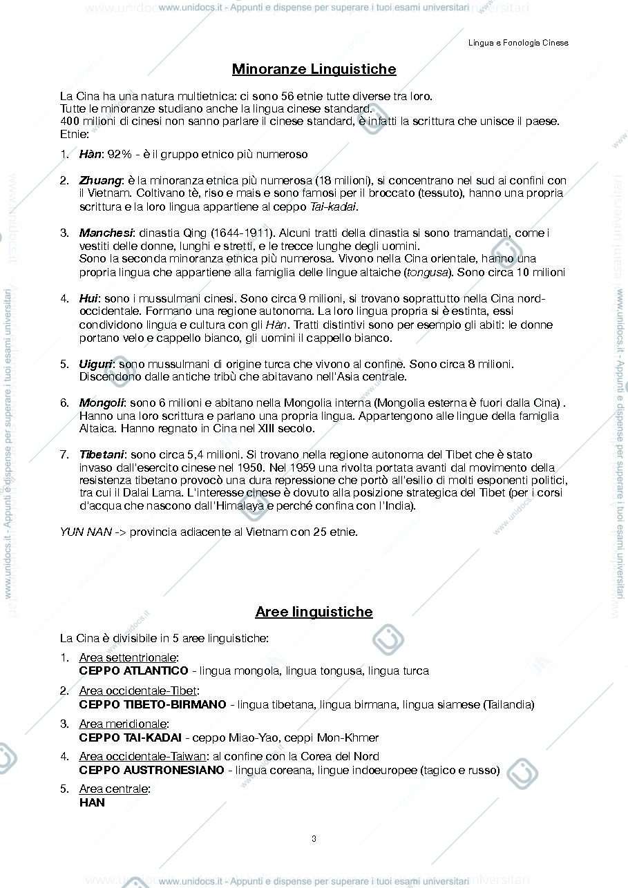 Anteprima pagina 3 — Lingua Cinese 1 (Fonologia)