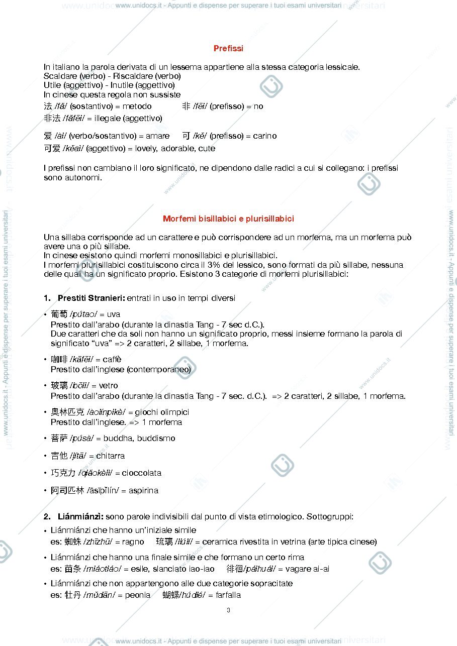 Anteprima pagina 3 — Morfosintassi Cinese
