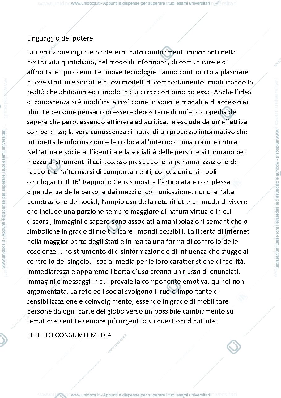 Anteprima pagina 1 — il linguaggio del potere