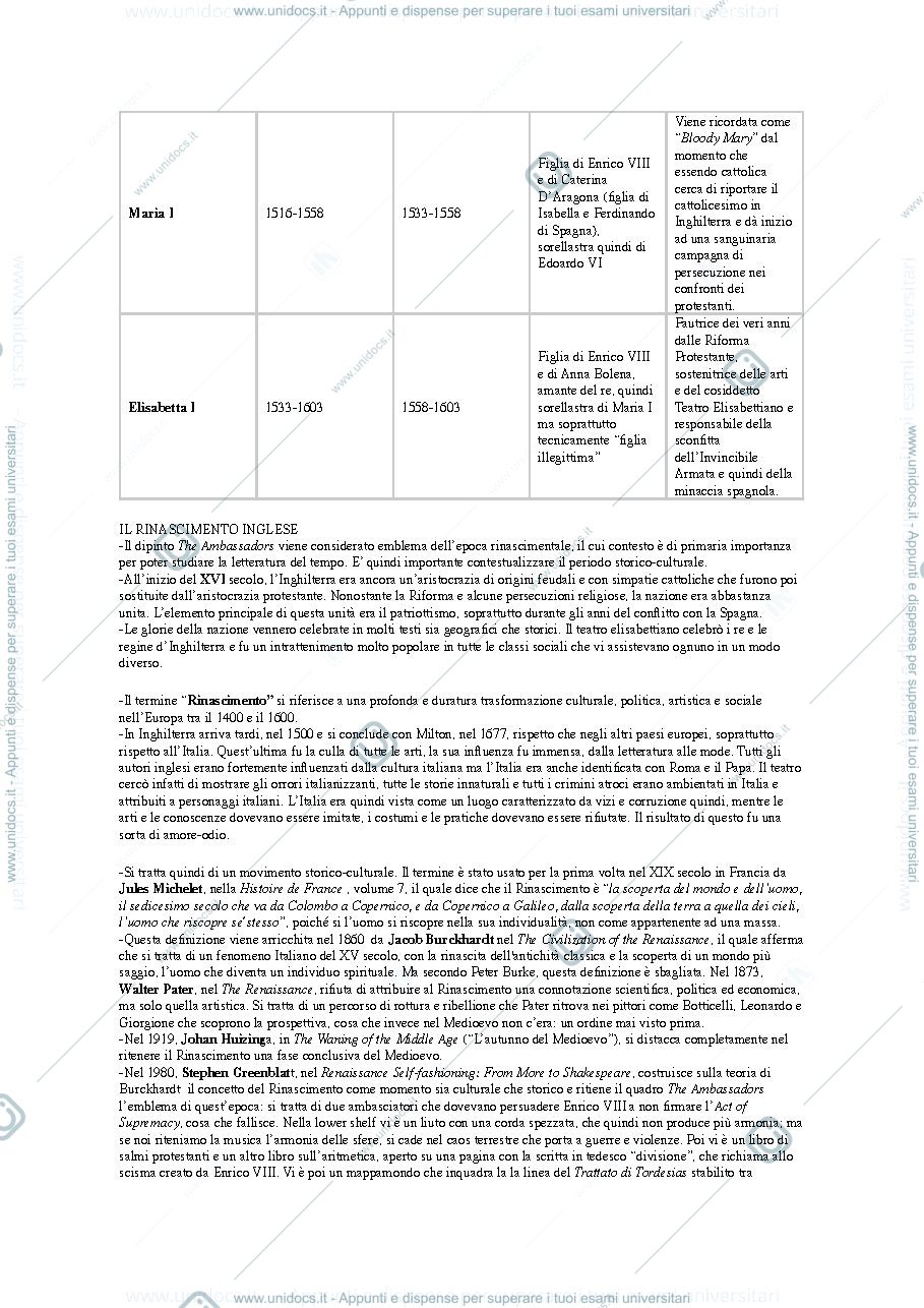 Anteprima pagina 3 — letteratura inglese 1
