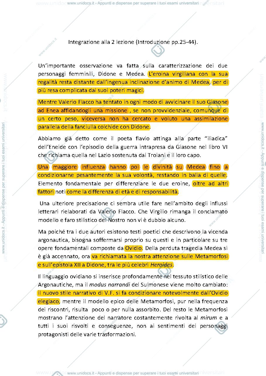 Anteprima pagina 1 — Integrazione alla 2^ lezione sulle Argonautiche di V.F.