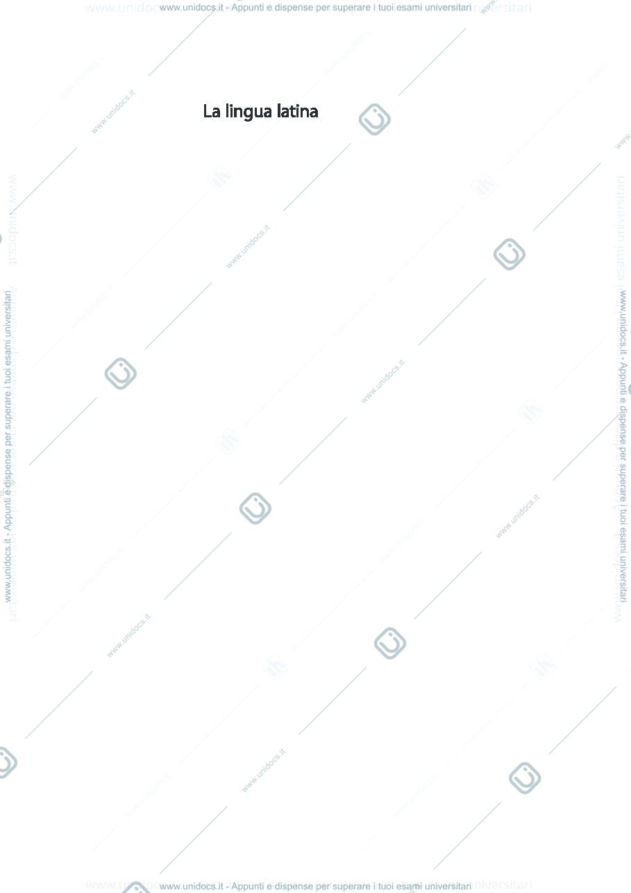 Anteprima pagina 1 — Lingua latina - Fondamenti di morfologia e sintassi