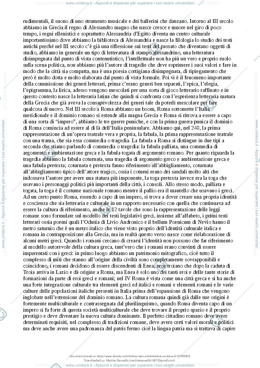 Anteprima pagina 3 — Lingua e letteratura latina