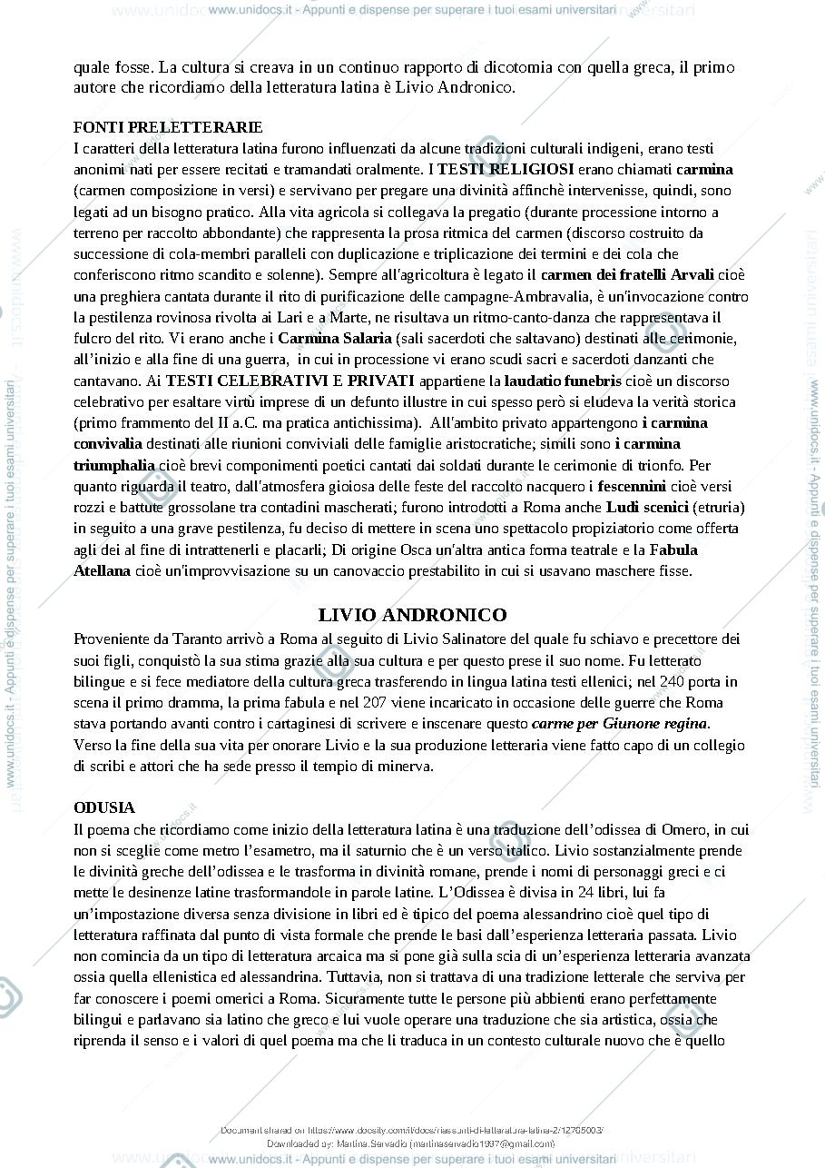 Anteprima pagina 4 — Lingua e letteratura latina