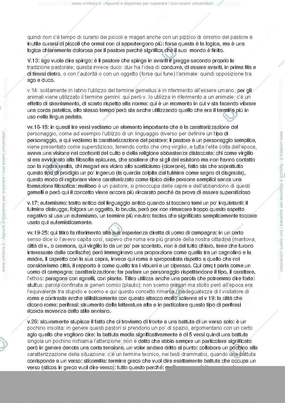 Anteprima pagina 3 — Letteratura Latina- Egloghe di Virgilio e introduzione Calpurnio Siculo