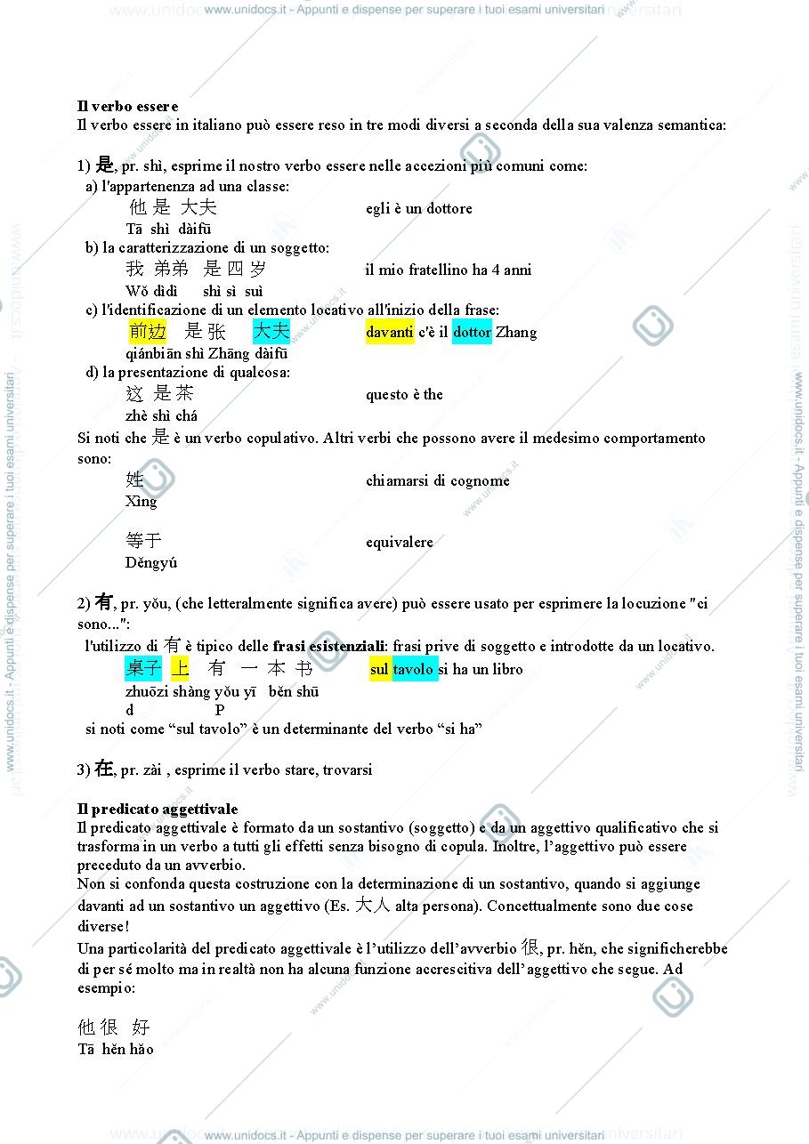 Anteprima pagina 2 — Dispensa di grammatica cinese