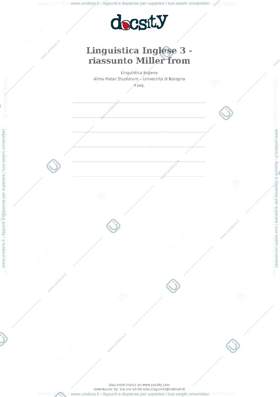 Anteprima pagina 1 — Linguistica inglese 3