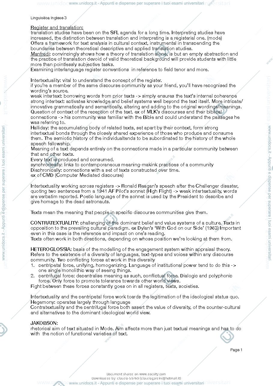 Anteprima pagina 2 — Linguistica inglese 3