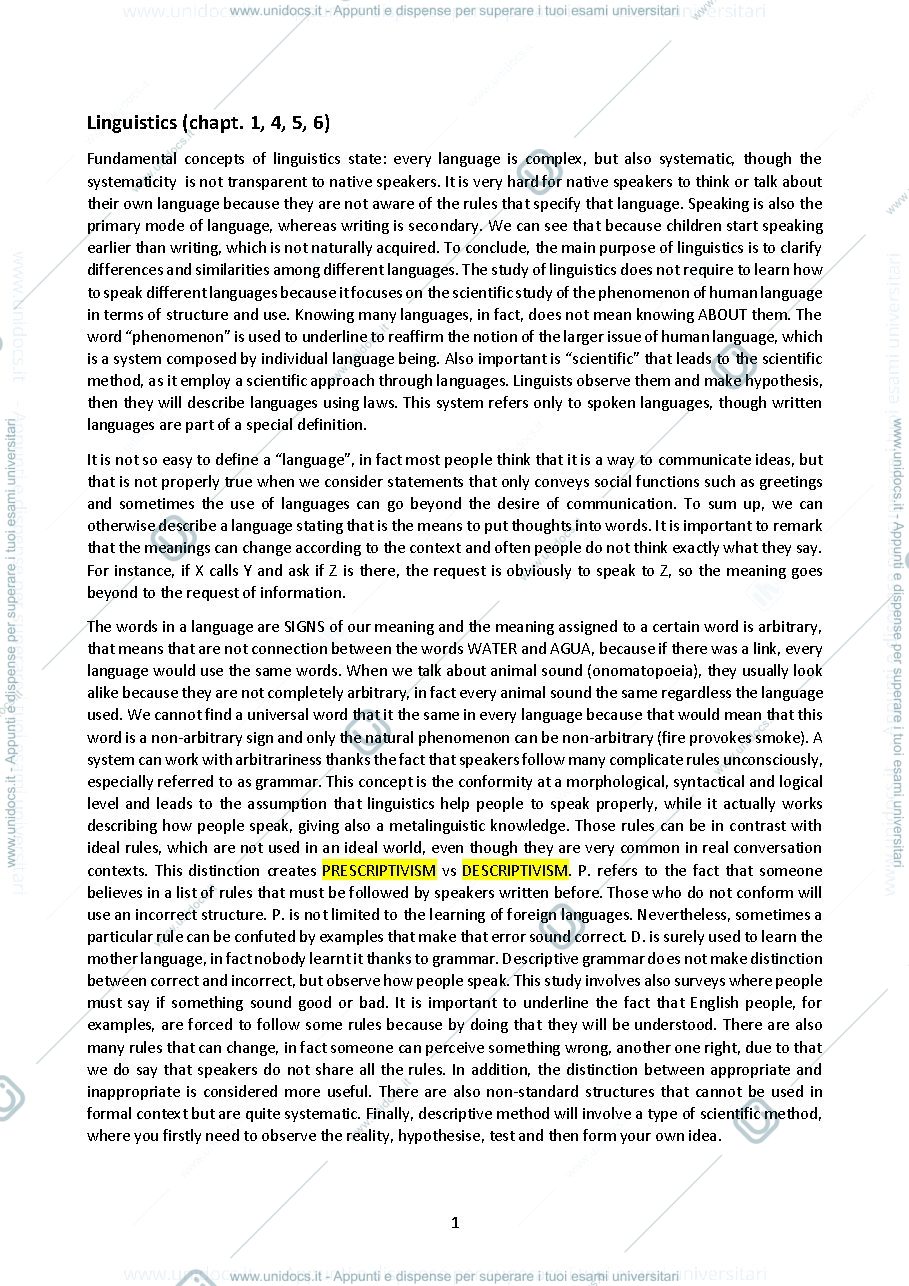 Anteprima pagina 1 — English Linguistics
