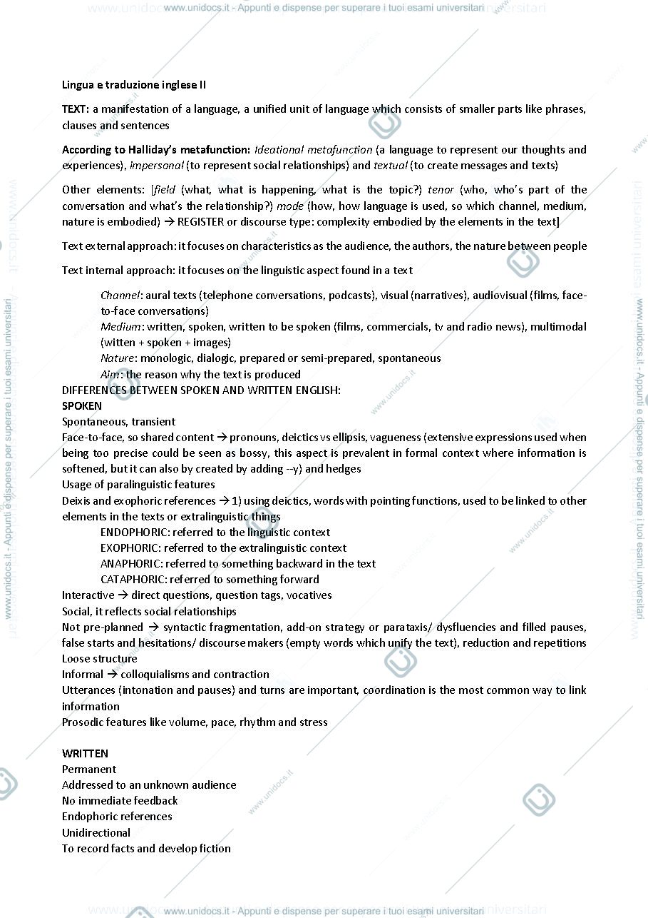 Anteprima pagina 1 — English linguistics 
