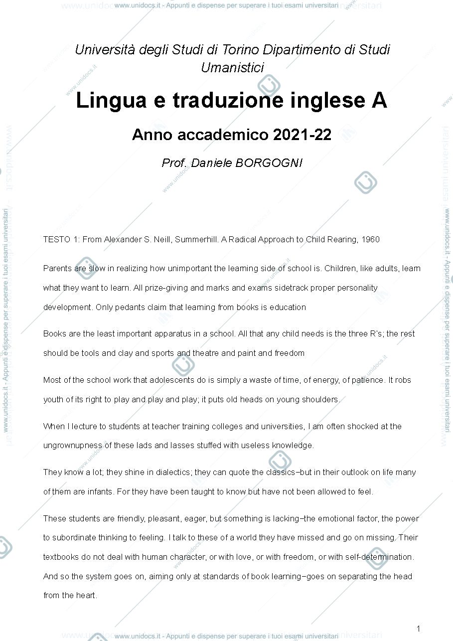Anteprima pagina 1 — Dispense esami 