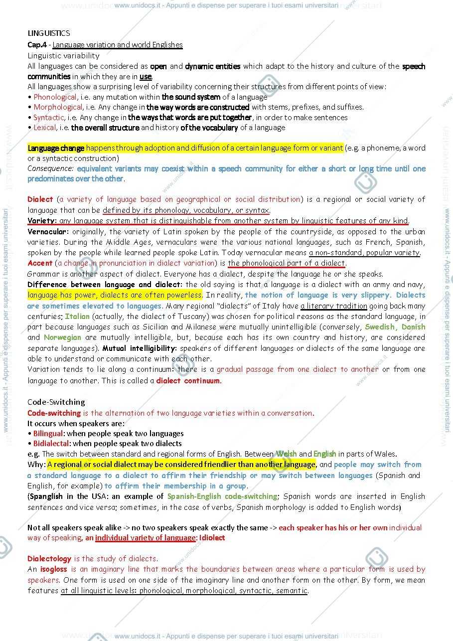 Anteprima pagina 1 — Riassunto Linguistics - Understanding Language Structure, Interaction, and Variation, Sintesi del corso di Linguistica Inglese