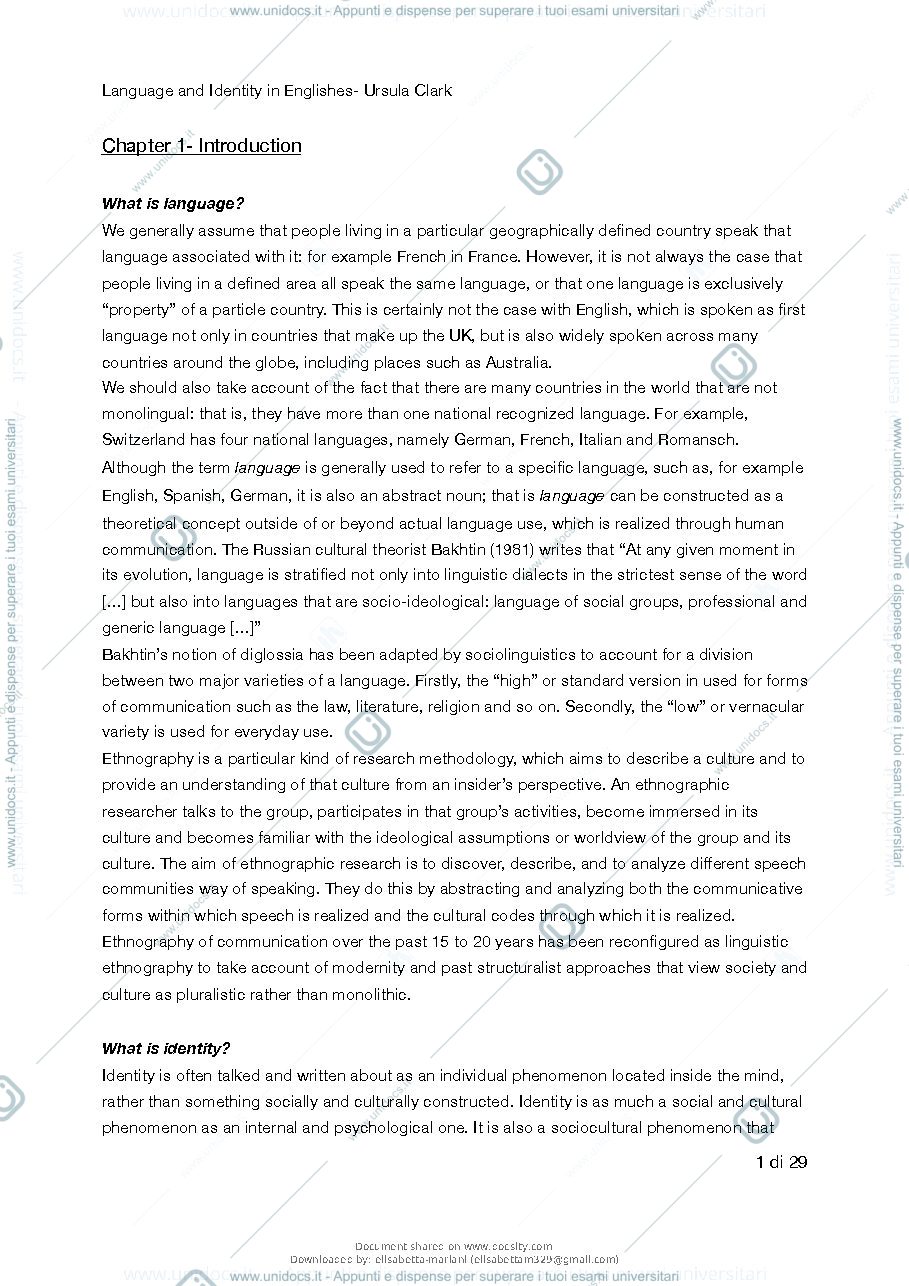 Anteprima pagina 2 — Riassunti Lingua e Traduzione Inglese
