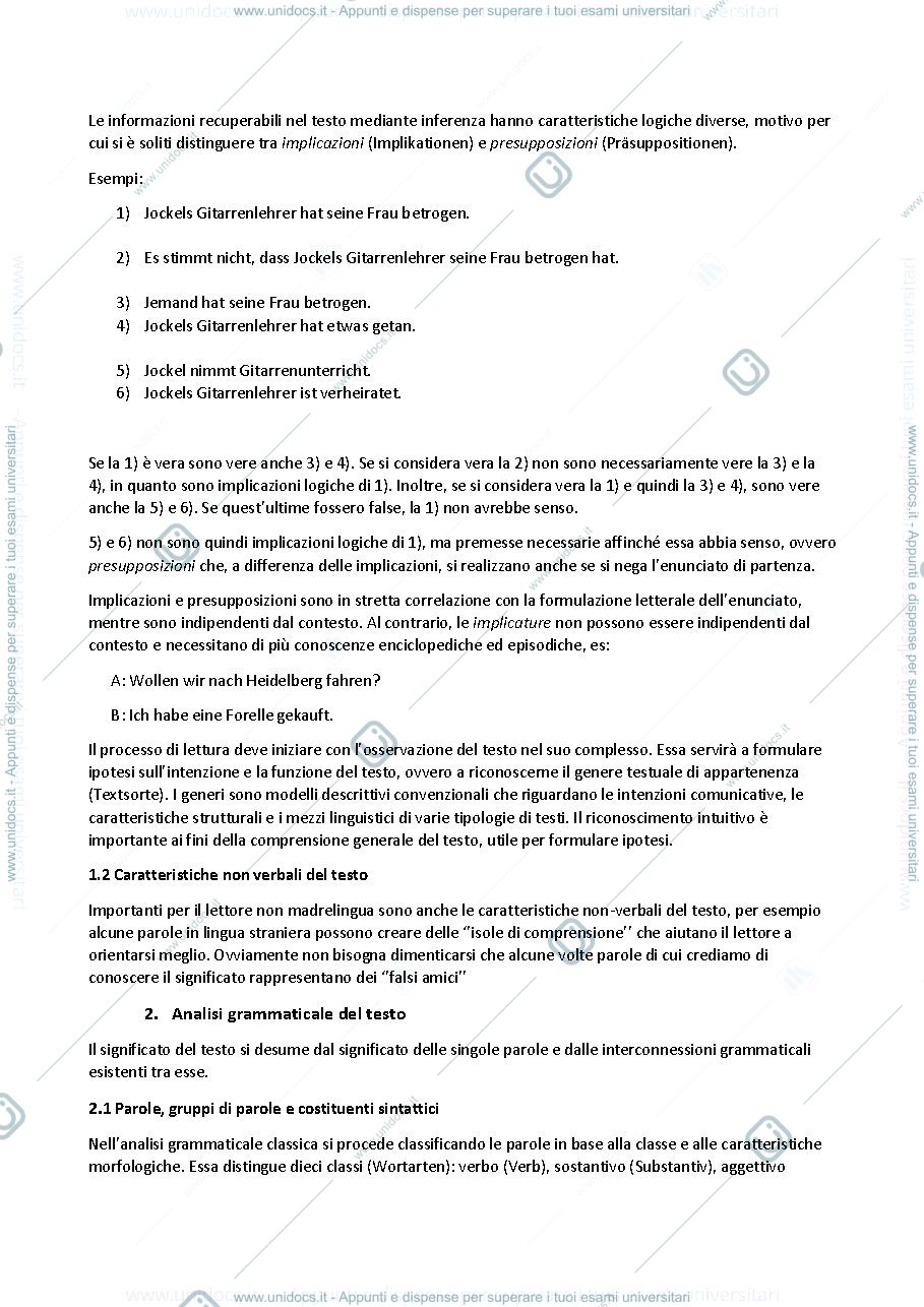 Anteprima pagina 2 — riassunto libro LEGGERE E COMPRENDERE IL TEDESCO - Foschi (2018-2019)