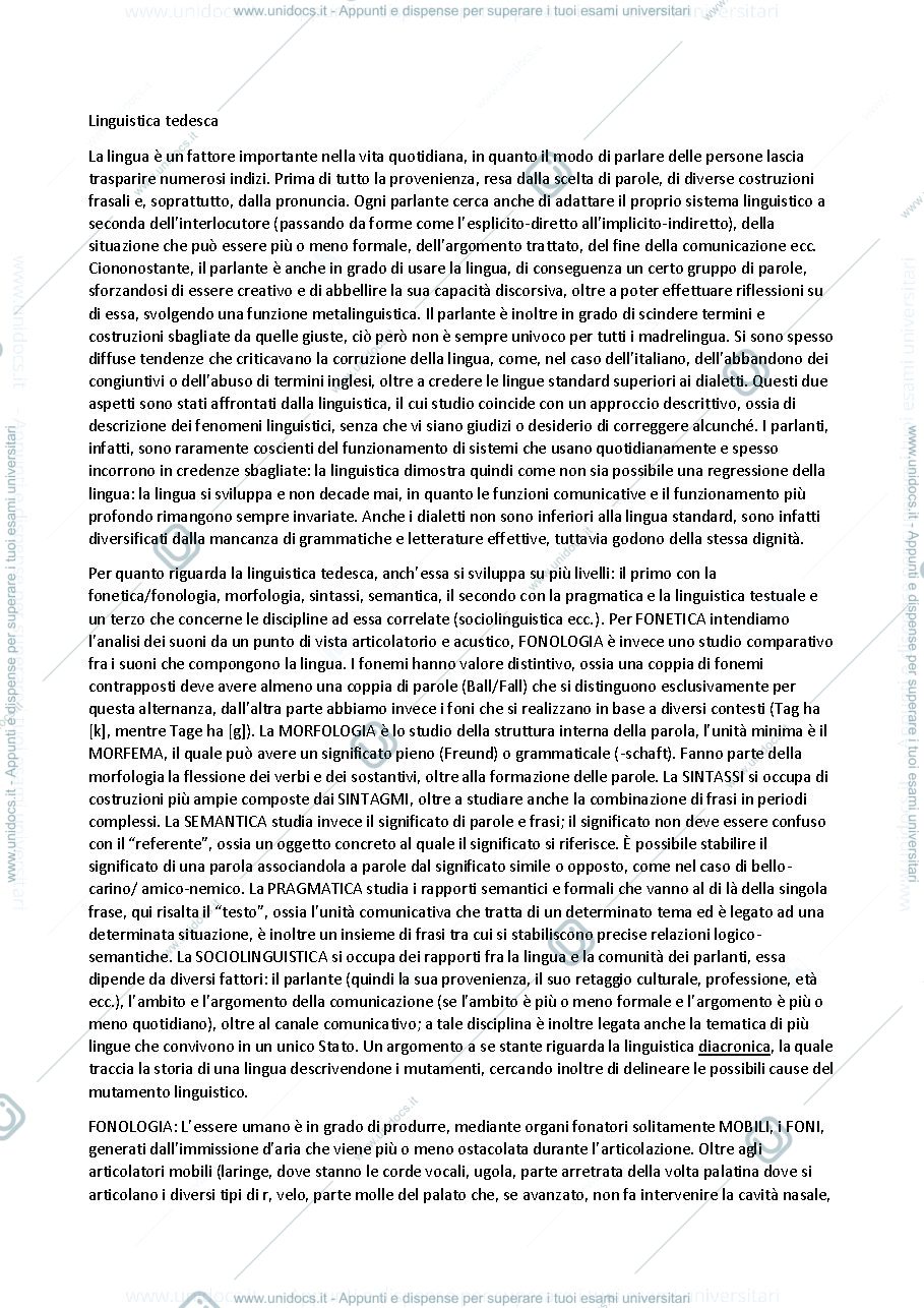 Anteprima pagina 1 — Linguistica tedesca e Germania Periodica
