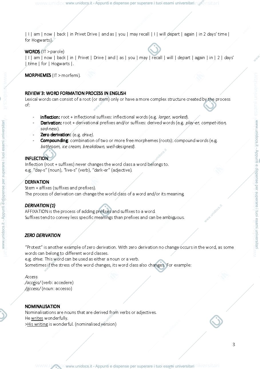 Anteprima pagina 3 — Appunti di Lingua inglese 2