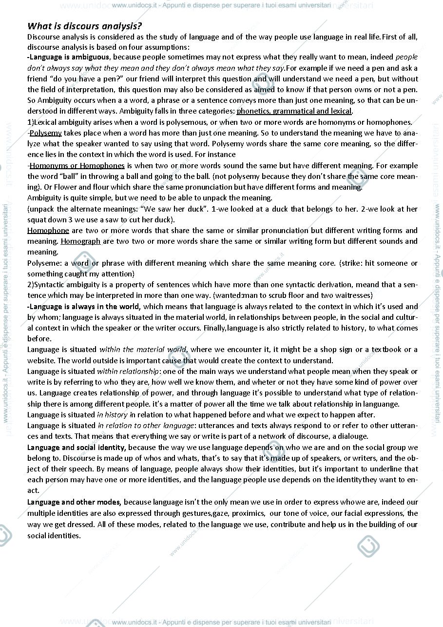 Anteprima pagina 1 — Discourse Analysis