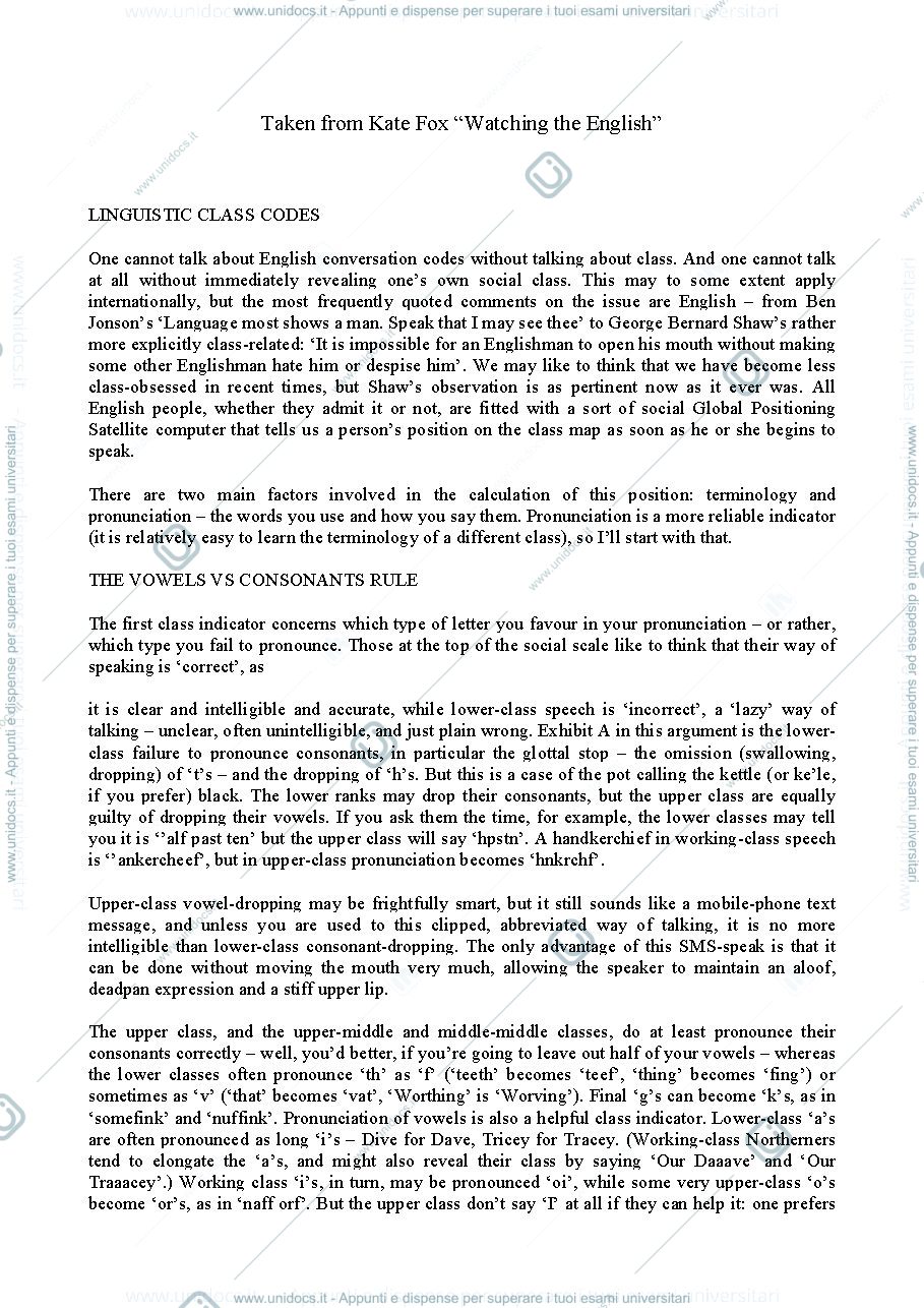 Anteprima pagina 1 — Linguistic codes from Kate Fox
