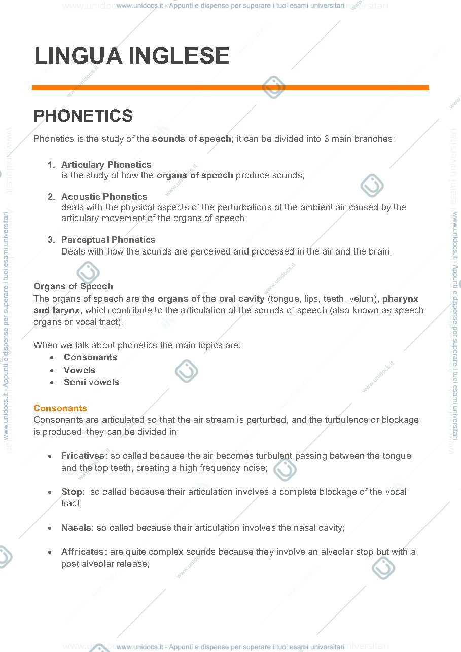 Anteprima pagina 1 — LINGUA INGLESE