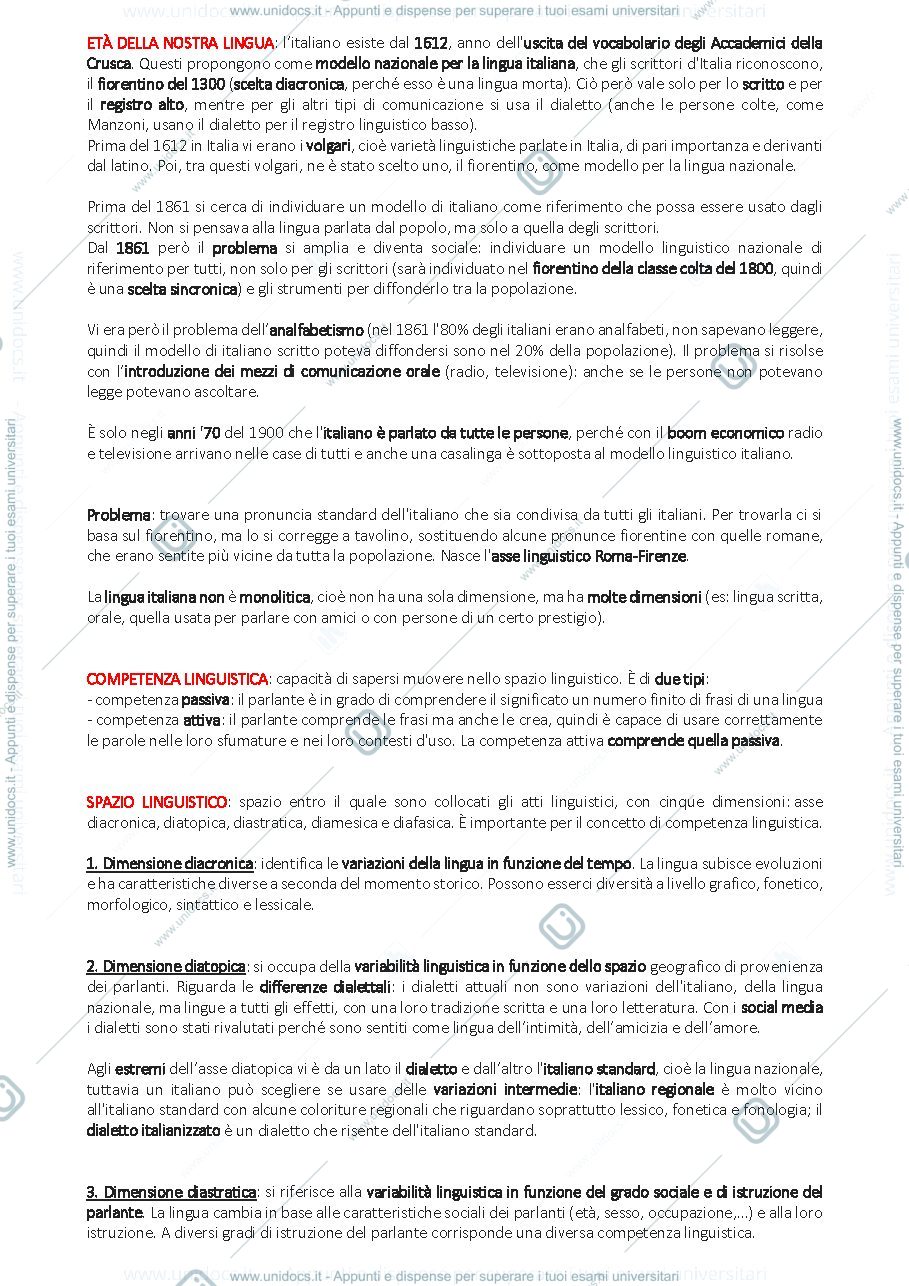 Anteprima pagina 1 — lingua italiana e comunicazione