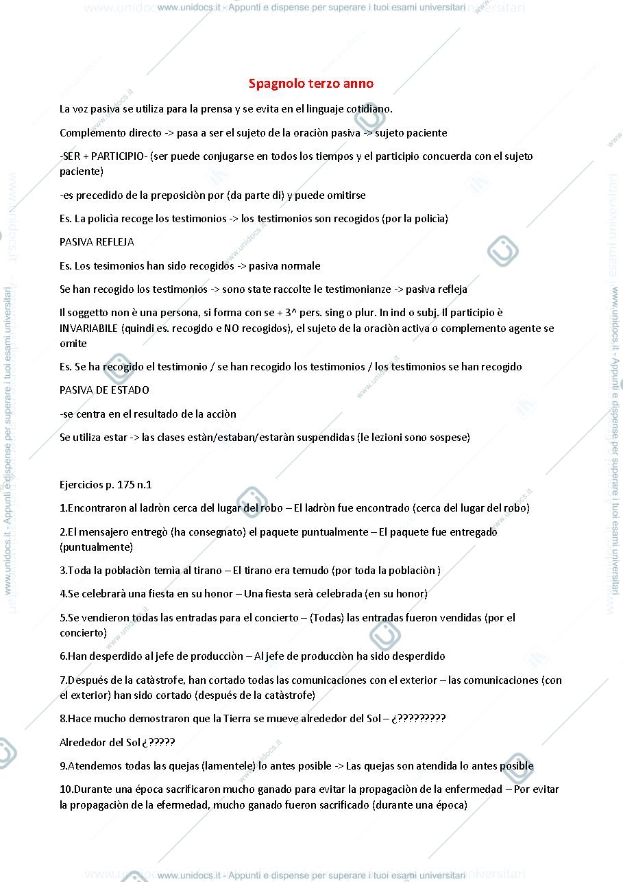 Anteprima pagina 1 — Esercitazioni per lettorato terzo anno