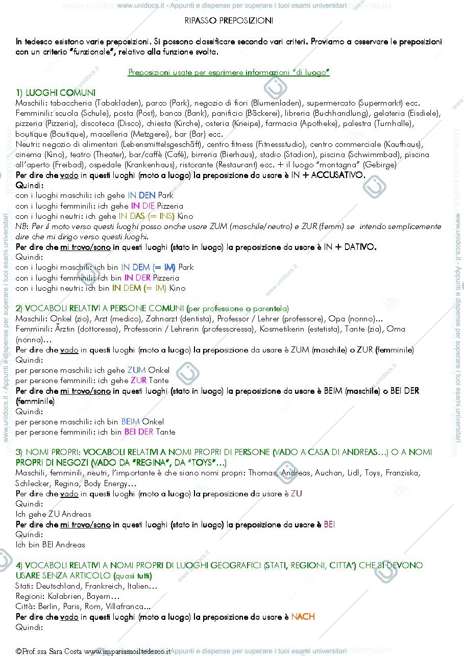 Anteprima pagina 1 — Preposizioni 