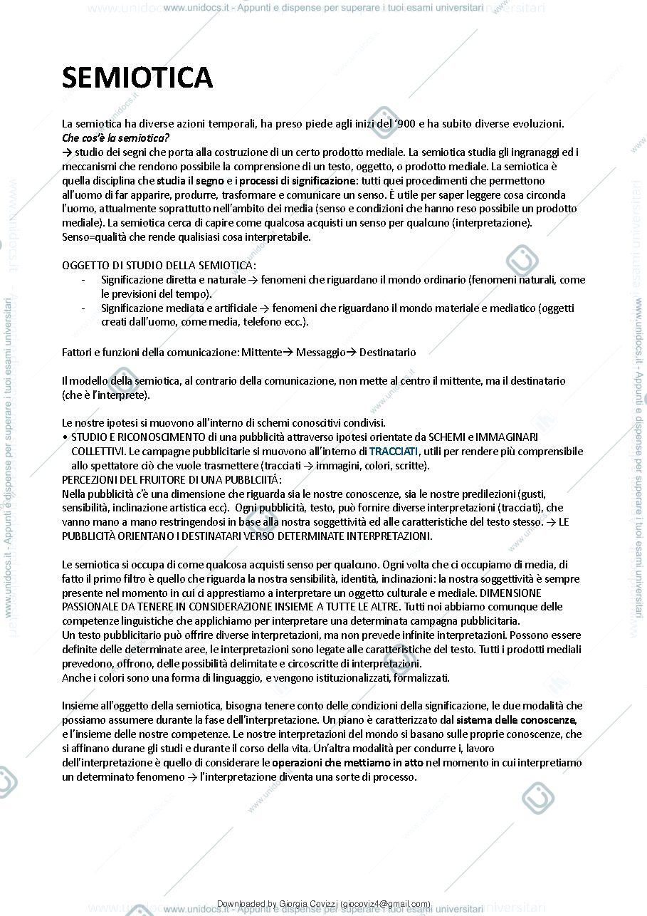 Anteprima pagina 2 — semiotica 1 