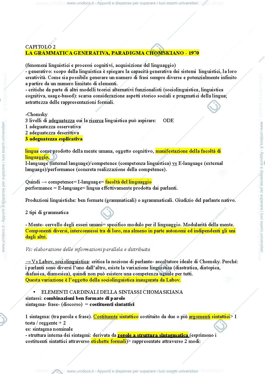 Anteprima pagina 4 — ARGOMENTI DI LINGUISTICA TEORICA E APPLICATA, Marotta e Tamponi