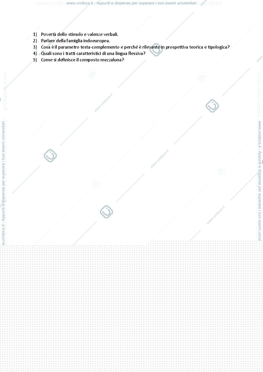 Anteprima pagina 1 — Domande esame linguistica generale 2020
