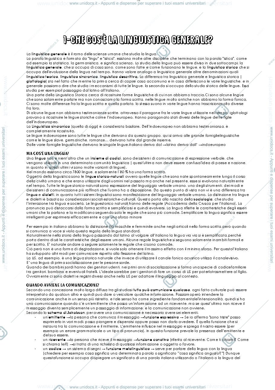 Anteprima pagina 3 — Riassunto d’esame linguistica generale D