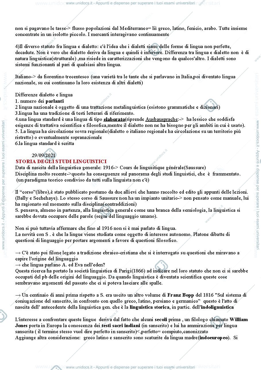 Anteprima pagina 2 — Linguistica generale- Il linguaggio verbale umano