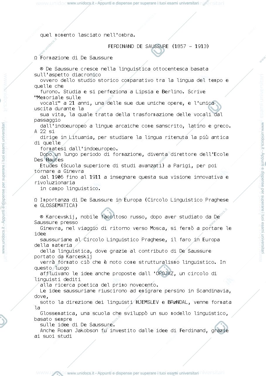 Anteprima pagina 4 — Linguistica generale domande d'esame
