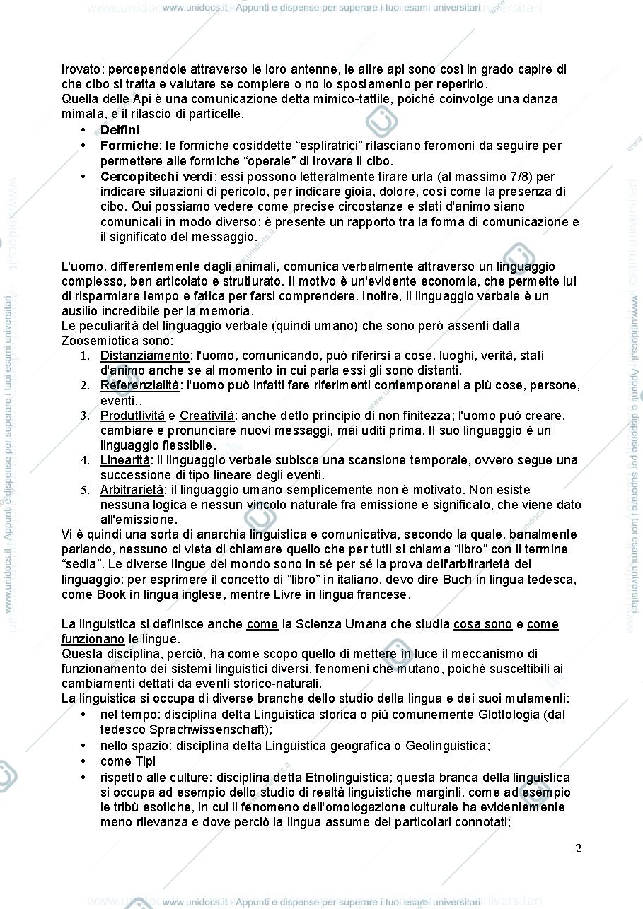Anteprima pagina 2 — Appunti Linguistica Generale 