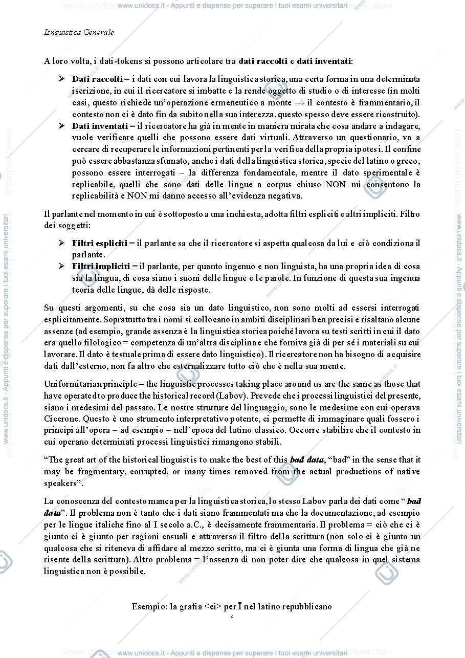 Anteprima pagina 5 — Appunti Linguistica Generale [Codice: 1081L]