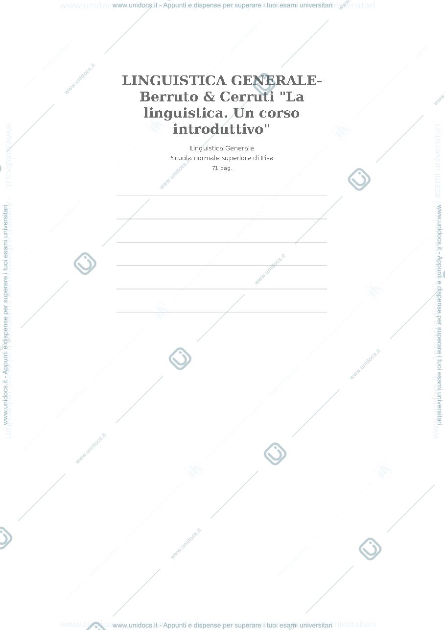 Anteprima pagina 1 — LINGUISTICA BERRUTO