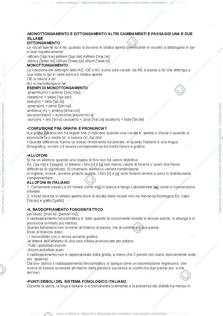 Anteprima pagina 2 — Appunti 2 compitino Linguistica Italiana