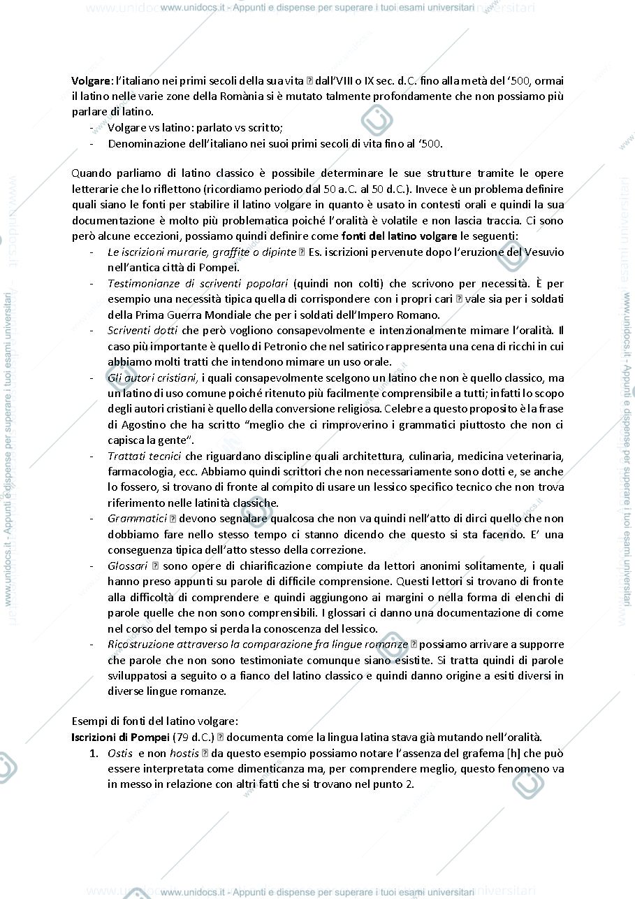 Anteprima pagina 4 — Appunti delle lezioni di linguistica italiana
